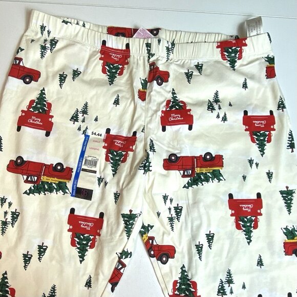 No Boundaries Juniors Womens Christmas Ankle Leggings Red Truck Size 3XL 21 NWT - Picture 4 of 6